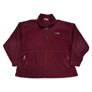 THE NORTH FACE Burgundy FLEECE Outdoor Light Jacket Mens XL